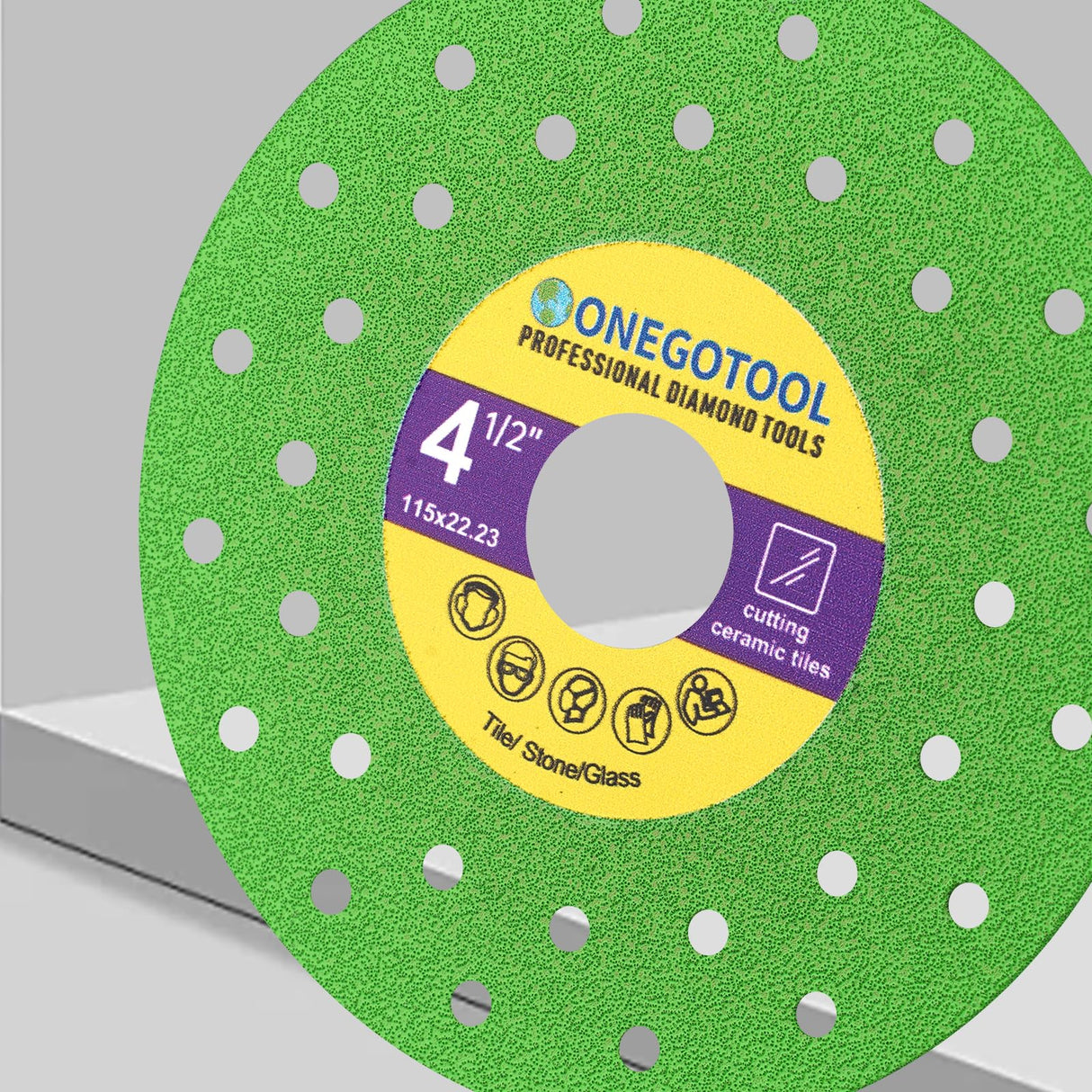 ONEGOTOOL 4-1/2 inch Tile Cutter Diamond Saw Blade for Angle Grinder Porcelain Ceramic Glass Marble Cutting Tools Grinding disc (3pcs)
