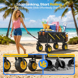 VELUVIA Beach Wagon with Big Balloon Wheels for Sand, 450LB Heavy Duty