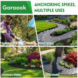Garaook 120PCS 8-Inch Plastic Landscape Edging Stakes, Spiral Nylon Landscape Spikes, Anchoring Nails for Weed Barrier, Paver Edging, Landscape Edging, Artificial Turf, Grass Pathways, Black