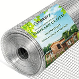 Gbekery Hardware Cloth 1/2 inch 16in x 25ft 19 Gauge, Hot-dip Galvanized After Welding Chicken Wire Mesh Roll Garden Plant Welded Metal Wire Fencing Roll, Rabbit Cages Snake Fence