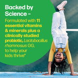 Culturelle Kids Complete Chewable Multivitamin + Probiotic For Kids, Ages 3+, 50 Count, Digestive Health, Oral Health & Immune Support - With 11 Vitamins & Minerals, including Vitamin C, D3 & Zinc