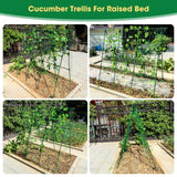 MQHUAYU 51"x 53" Cucumber Trellis for Raised Bed,Adjust A-Frame Trellis