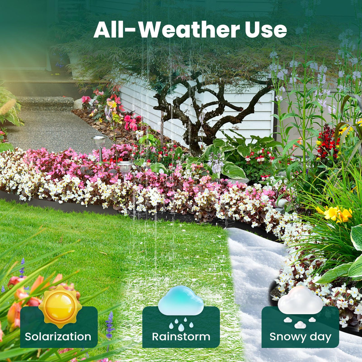 GZGNEEVL Metal Landscape Edging 6" H x 40" L, Galvanized Steel, Black