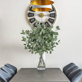 Sggvecsy 6 Pcs Eucalyptus Leaves Artificial Eucalyptus Stems Long Silver Dollar Leaves Faux Leaf Branches Fake Silk Eucalyptus for Spring Summer Home Festival Thanksgiving Christmas Decor (Green)