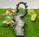 QuarenDen Fairy Garden Accessories, 27 Pcs, Fairy Garden Kit, Fairy Garden Walkway Path, Miniature Garden Figurines, Micro Landscape Ornaments for DIY Craft