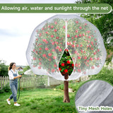 TMFsode Fruit Tree Netting with Zipper and Drawstring, 6Ft x 6Ft, 2Pcs