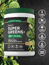 Nature's Truth Super Greens Superfood Powder Supplement | Fruit & Vegetables Blend | Juice & Smoothie Mix | 9.88 oz | Vegan, Non-GMO & Gluten Free