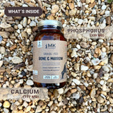 MK Supplements – Grass-Fed Beef Bone & Marrow 3000 mg, Beef Bone Marrow Supplement, 100% Pasture-Raised New Zealand Cattle, 45-Day Supply, Calcium for Teeth and Bones