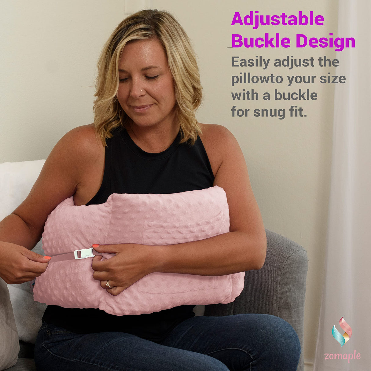 Zomaple Mastectomy Pillow - Post Surgery Pillow, Mastectomy Recovery Must Haves, Breast for After Heart Surgery, Reduction & Augmentation Patients Sleeping, Recovery Seatbelt Protection-Surgery Gift