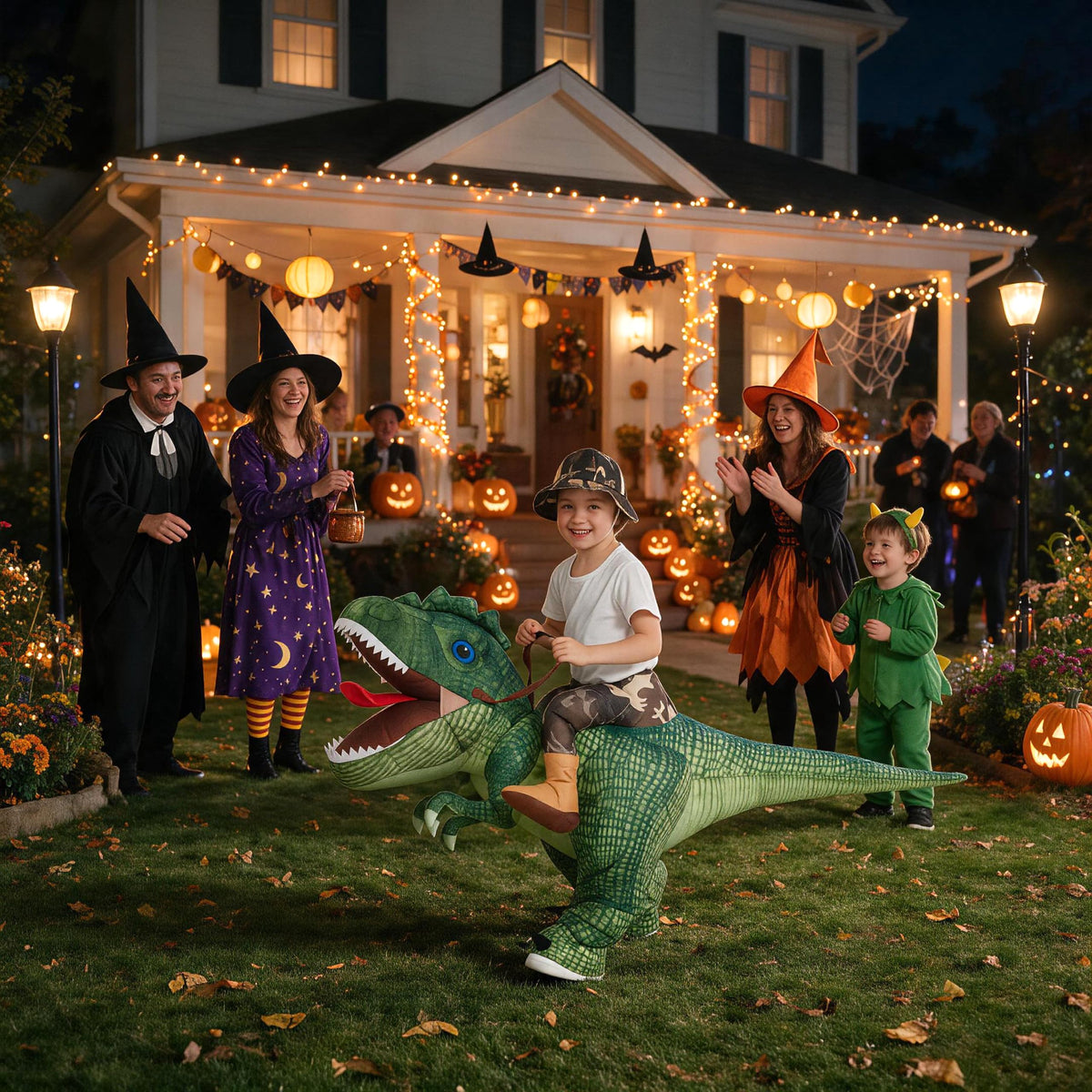 Inflatable Dinosaur Costume for Kids,Blow Up Halloween T Rex Suit (4-6Yrs)
