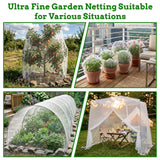 Ultra Fine 10'x33' Garden Netting,Pest Barrier & Bird Netting, Plant Mesh Net Row Cover for Garden,Greenhouse,Patio,Raised Beds, Protecting Vegetables, Flowers, Trees