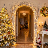 JMEXSUSS 2 Pack Battery Operated Christmas Lights with Remote, Total 66ft 200 LED Battery String Lights Outdoor Indoor, Warm White Twinkle Light for Christmas Tree Bedroom Porch Garland Yard Decor
