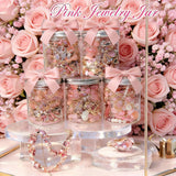 Mystery Jewelry Jar for Women, Pink Jewelry Gift Set(Elegant and lovely Boho Mixed Punk Everyday Necklaces,Earrings, Rings,Bracelets/Bangles),Valentines Day Gifts,Unique Alternative Fashion Romantic Present for Her(Pink - 25-30 pcs)