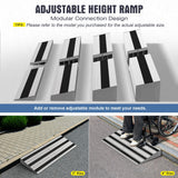 Nuvium 4" Rise Modular Threshold Ramp for Doorways, Stable Wheelchair Ramp for Home Steps, Aluminum Door Ramp and Curb Ramp for Scooters, Power Chairs, Cars, 1100LBS Load Capacity