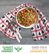 Urban Villa Christmas Kitchen Towels Christmas Tree Print Premium Quality 100% Cotton Dish Towels Mitered Corners Ultra Soft (Size: 20X30 Inches) Highly Absorbent Bar Towels & Tea Towels - (Set of 6)