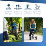 KneeRover Original Steerable All Terrain Knee Scooter for Adults for Foot Surgery Heavy Duty Knee Walker for Broken Ankle Foot Injuries - Leg Recovery Scooter Best Knee Crutch Alternative (Blue)