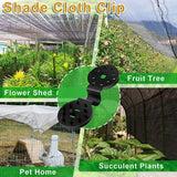 JOYSAND 100 Pack Shade Cloth Clips, Sun Shade Net Clip, Fabric Clips, Round Plastic Heavy Duty Lock Grip for Anti Bird Netting, Gardening & Windproof Awning Clamp