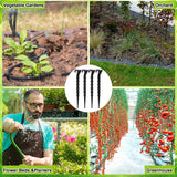 Glooglitter 120 Pack 1/4 Inch Irrigation Tubing Hold Down Plastic Anchor Stakes Drip Irrigation Support Stakes Ground Garden Hose for Garden Greenhouse Sprinkler Landscaping