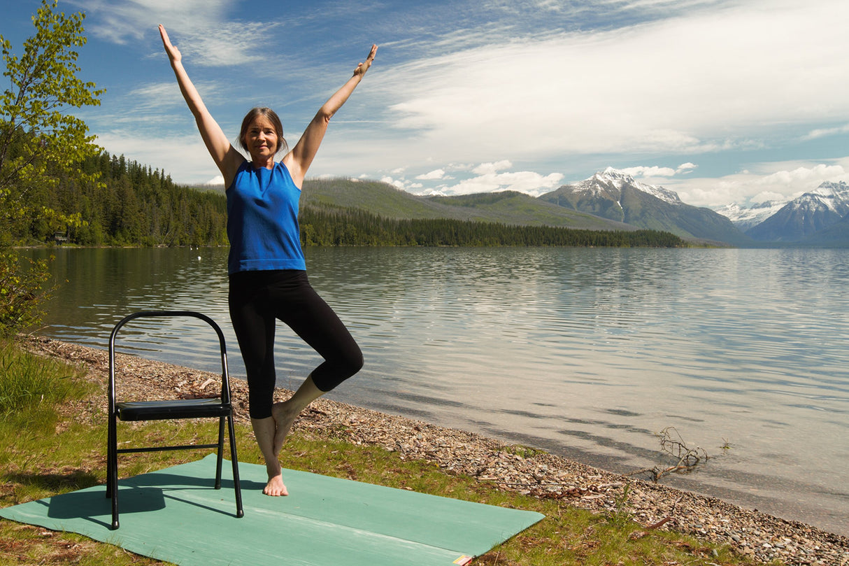 Gentle Yoga: 7 Beginning Yoga Practices for Mid-life (40's - 70's) including AM Energy, PM Relaxation, Improving Balance, Relief from Desk Work, Core Strength, and more.