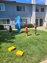 Inflatable Shark Costume Air Blow up Jaws Jumpsuit Fancy Dress Funny Carcharias Suit for Cosplay Party Halloween Christmas Carnival, Adult Size(blue)