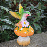 Smadeer Lifelike Hummingbird Sculpture Fairy Garden Accessories Yard Porch Patio Lawn Decor＆Home Accents