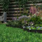 Mars Villa Landscape Edging, 4‘’ Tall 100FT Garden Border Edging Kit with 99 Anchoring Spikes, Decorative Flexible Lawn Edging Cover 75㎡ for Lawn, Yard, Flower Bed (Black, 4IN, 100FT)