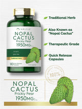 Carlyle Prickly Pear 1950 mg | 180 Capsules | Nopal Cactus Supplement | Non-GMO, Gluten Free