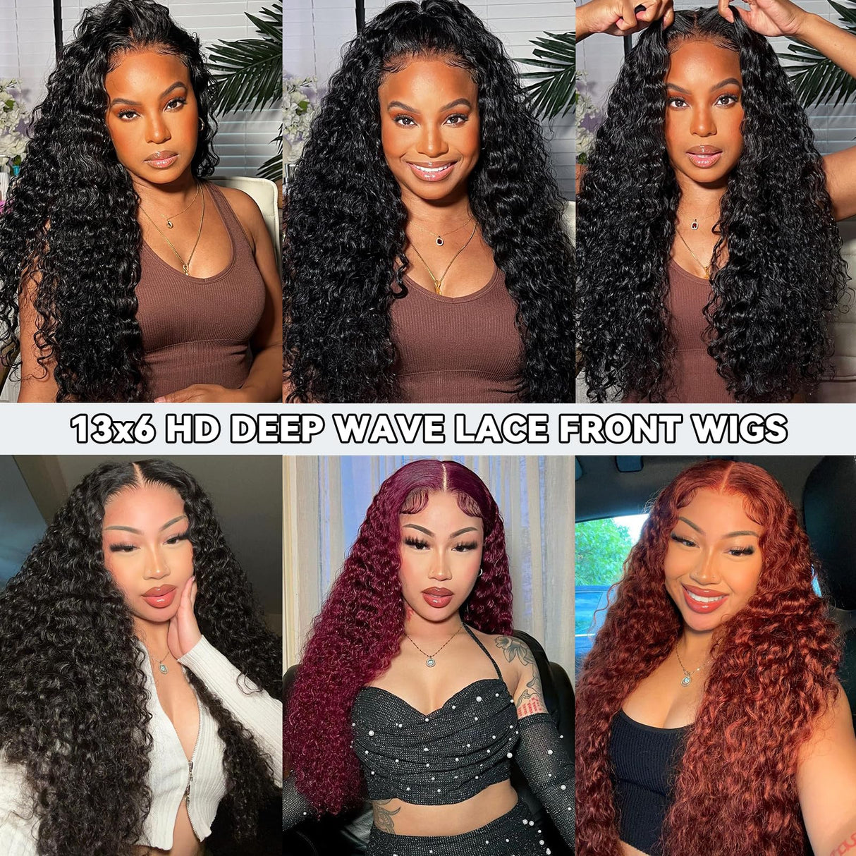 30 Inch Deep Wave Lace Front Wigs Human Hair 250 Density 13x6 HD Lace Frontal Wigs Human Hair Pre Plucked Deep Curly Glueless Human Hair Wigs for Women