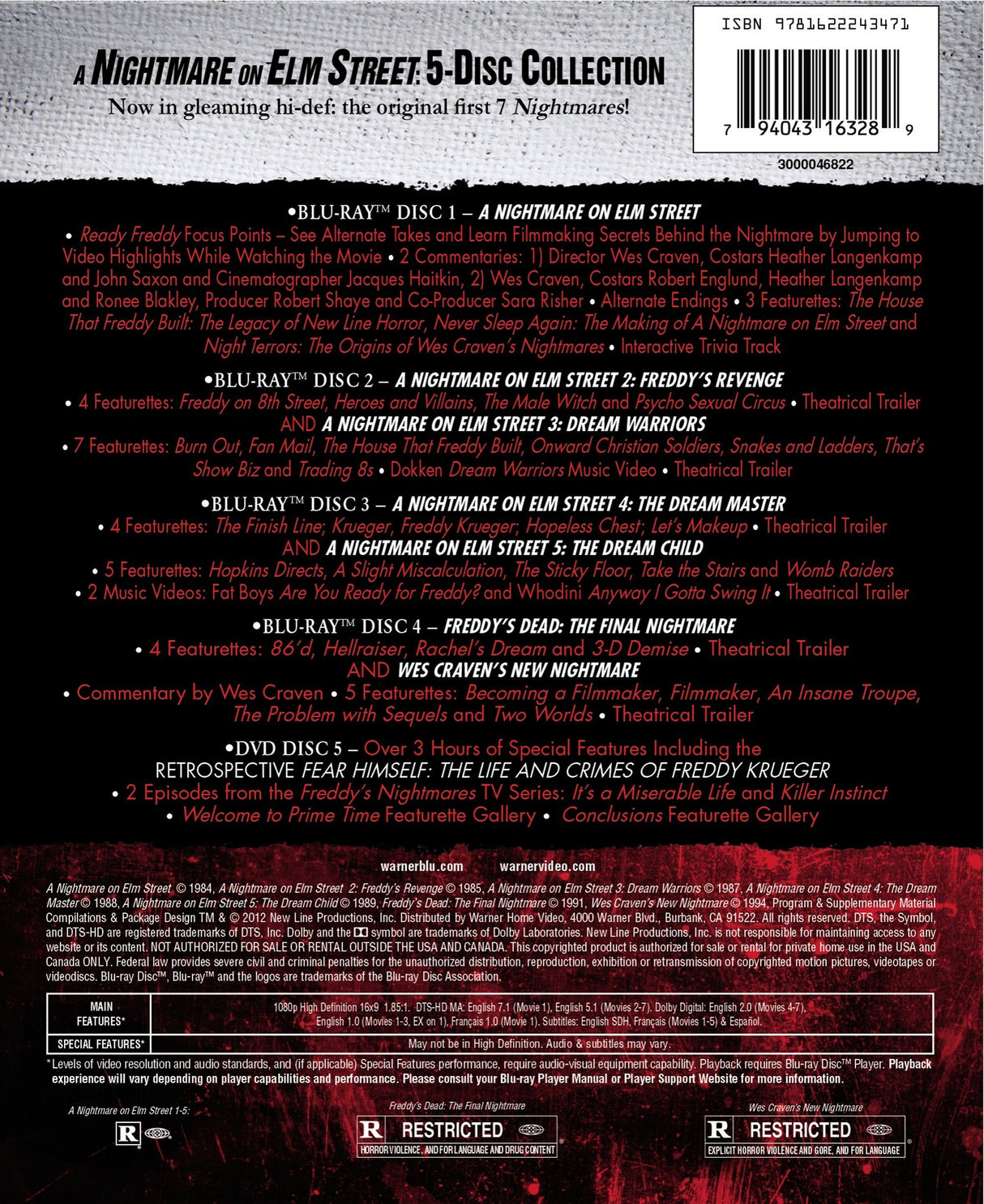 Nightmare on Elm Street Collection (1-7)(BD) [Blu-ray]
