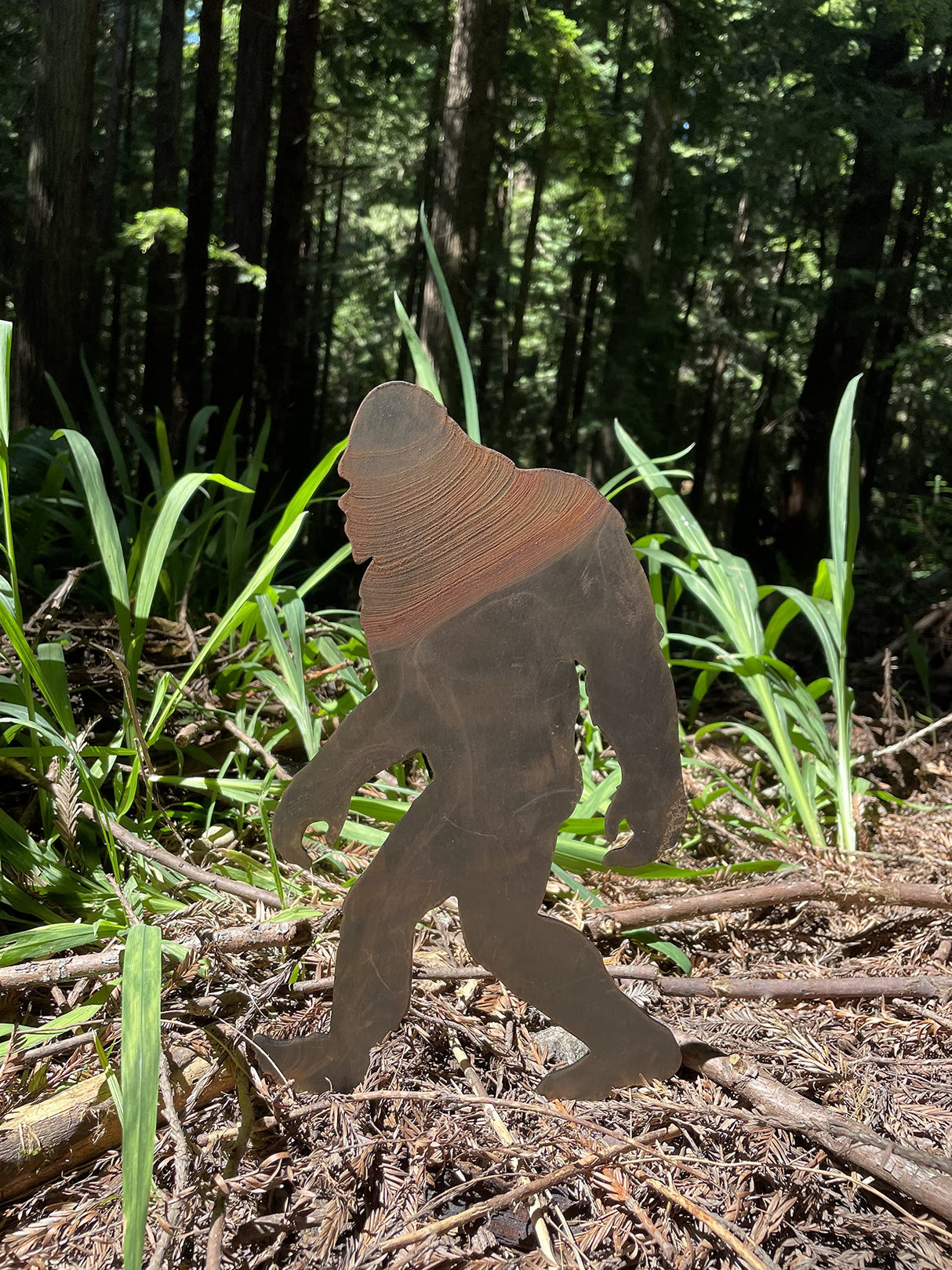 SQUATCH METALWORKS Bigfoot Walking Spike (Lawn Spike) - Lawn and Garden Ornament - Bigfoot/Sasquatch/Yeti Gift - Cold Rolled Steel - Made and Manufactured in USA