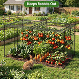 TAOMENNI Crop Cage, 45"×23"×24" Garden Cage to Keep Animals Out, Chicken Wire Cloche, Heavy-Duty Plant Protector for Raised Garden Bed, Protect Vegetables from Rabbits Squirrels