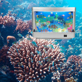Tokenkuko Fake Motion Fish Tank Mini Aquarium, Artificial Tropical Decorative Lamp Night Light with Moving Fish, Gift for Family(US Plug)