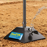 Steel Tamper 8"x8" with 49" Handle, Ground Tamper Tool Fillable Steel Base