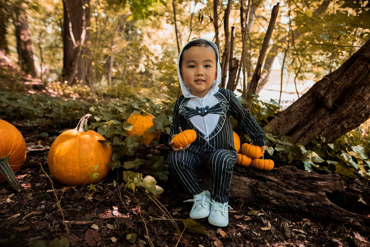 Disney Nightmare Before Christmas Jack Skellington Toddler Boys Zip Up Coverall 4T