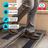 LifeGrip Outdoor Stair Treads Non-Slip 12 Pack, 6"x32" Waterproof Grip Tape for Wooden Steps, Deck, Porch - 80-Grit Adhesive Strips for Dogs, Kids & Elderly Safety