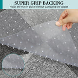 BesWin Office Chair Mat for Carpet, 48'' x 36'' Clear Floor Mat for Low and No Pile Carpeted Floors, Thick and Sturdy Carpet Protector for Work, Home, Gaming, Easy Glide and Flat Without Curling