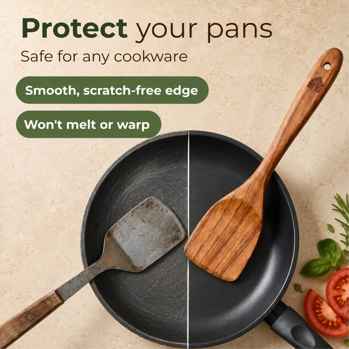 Wooden Spoons for Cooking – 10 Pcs Non Toxic Teak Kitchen Utensils Set