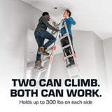 Little Giant Velocity M18 Multi-Position Aluminum Ladder, A-Frame, Extension, 90-Degree and Trestle Modes, Lightweight with Slip-Resistant Feet and Wheels, 300 lb. Type IA, 18-Ft Reach, 15417-001