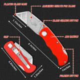 JETMORE 12 Pack Box Cutter, Folding Utility Knife with Spare 30 Pcs Blades, Sharp Box Cutters for Cardboard, Package, Carpet, Crafts, Navajas Para Trabajo, Razor Knife, Folding Knives, Box Opener