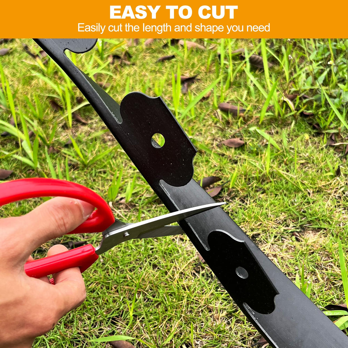 4 inch Tall Landscape Edging No Dig 33FT Garden Edging with 30 Spikes, Landscape Edging Border for Landscaping, Lawn, Flower Beds, Grass, Yard