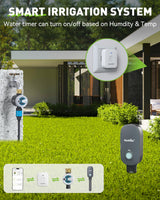 RAINPOINT Bluetooth 2-in-1 Soil Moisture & Air Temp Meter, App Remote Monitoring, 20 Plant Database, Compatible with WiFi Hub TWG009 & Water Timer ITV102b