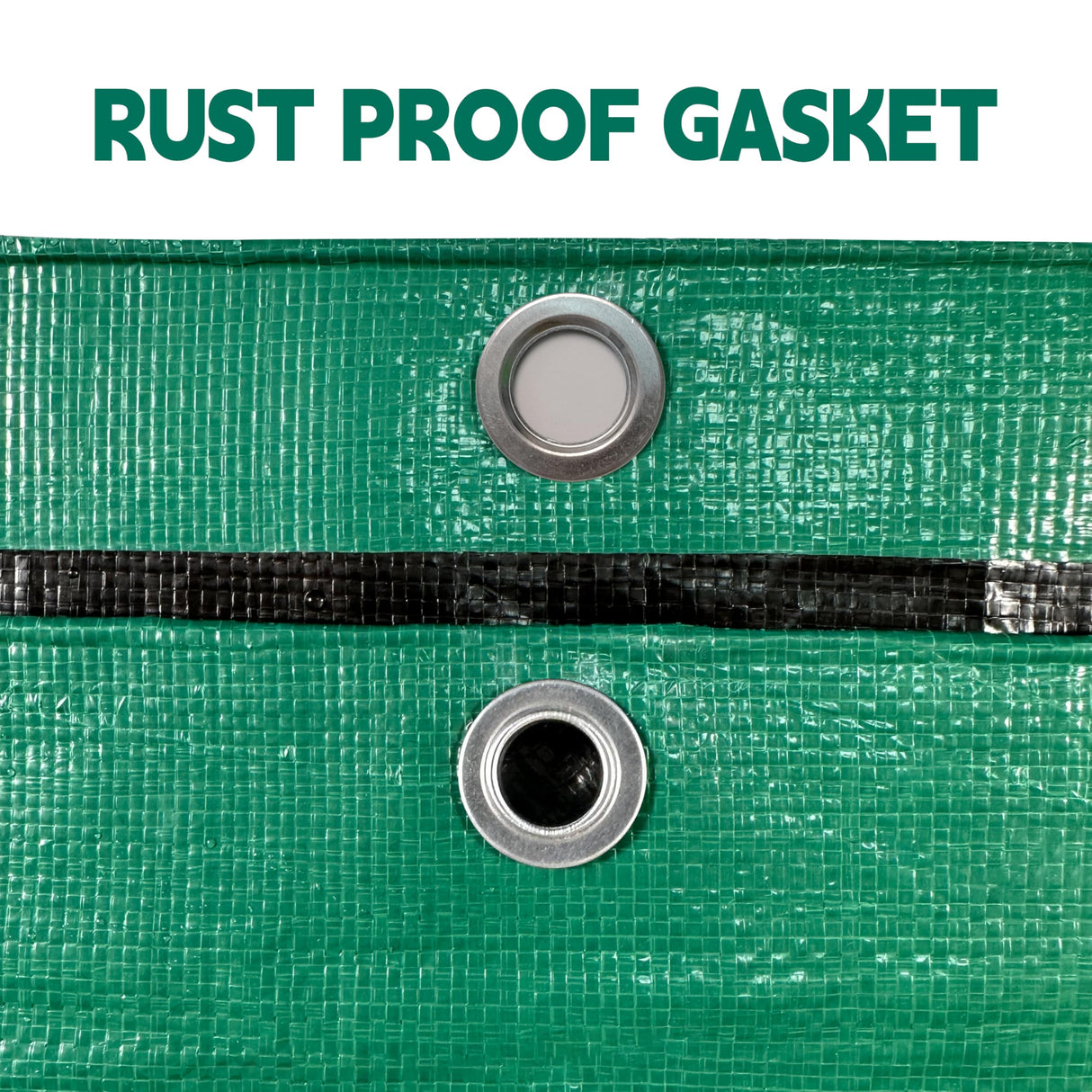 Tarp 15x15 ft Heavy Duty 100% Waterproof 10mil,UV Resistant,Durable Grommets and Reinforced Edges Green/Black Tarp for Camping, Swimming Pools,Car Coverage -by MVPNET
