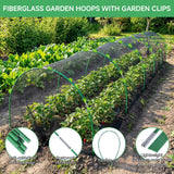 72 Pieces Garden Hoops for Raised Beds Fiberglass Support Greenhouse Hoops
