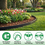 Gardzen 1.5" x100' Landscape Edging Kit with 120 Spikes