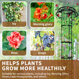 Mushroom Obelisk Trellis for Climbing Plants Outdoor 65", Adjustable Weatherproof Garden Umbrella Plant Trellis Support for Rose, Clematis, Cucumber, Pole Beans, Potted Plants, Yard Patio, 1 Pack