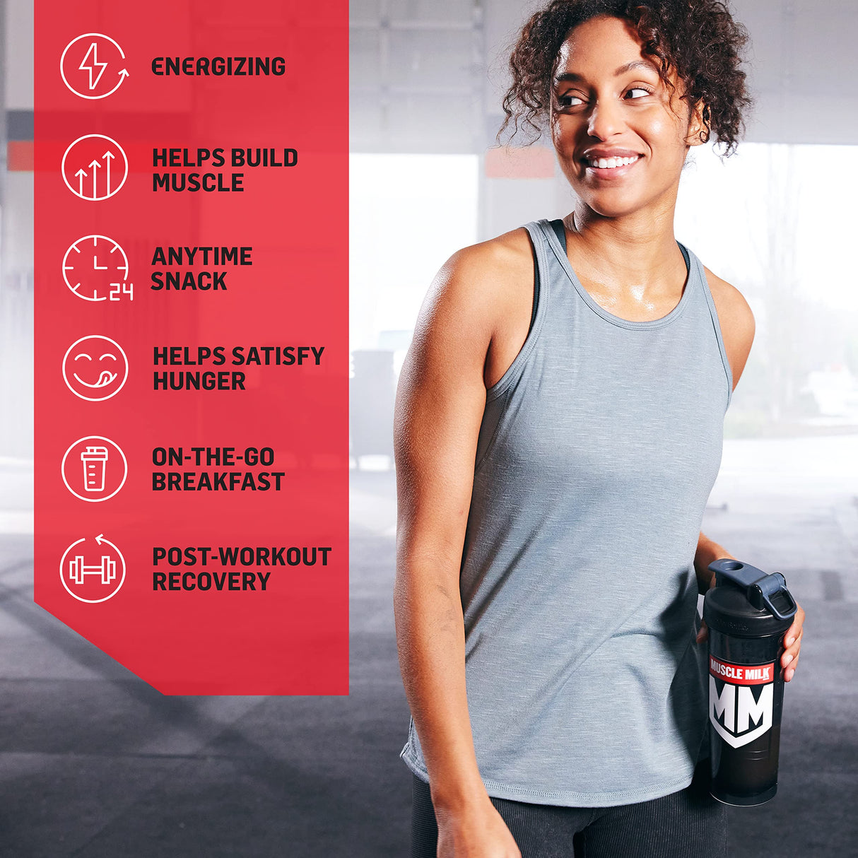 Muscle Milk Genuine Protein Powder, Strawberries ‘N Crème, 1.93 Pounds, 13 Servings, 32g Protein, 3g Sugar, Calcium, Vitamins A, C & D, NSF Certified for Sport, Energizing Snack, Packaging May Vary