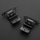 Ravinte 60 Packs (30 Pairs) 3/8" Inset Matte Black Cabinet Hinge, Self Closing Hinges for Kitchen/Bathroom/Furniture Cabinets & Doors. Decorative Hardware with Door Bumper.