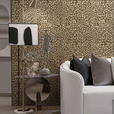 JiffDiff Leopard Print Peel and Stick Wallpaper, Waterproof Removable Self Adhesive Textured Wall Paper, Yellow Unique Funky Cheetah Contact Paper for Bedroom and Bathroom 120"X17.3"(14.4 sq. ft)