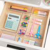 Vtopmart 25 Pack Clear Plastic Drawer Organizers with Non-slip Rubber Pads
