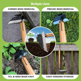 AON Japanese Weeding Sickle & Hand Hoe, 4-Tine Uprooting Garden Tool